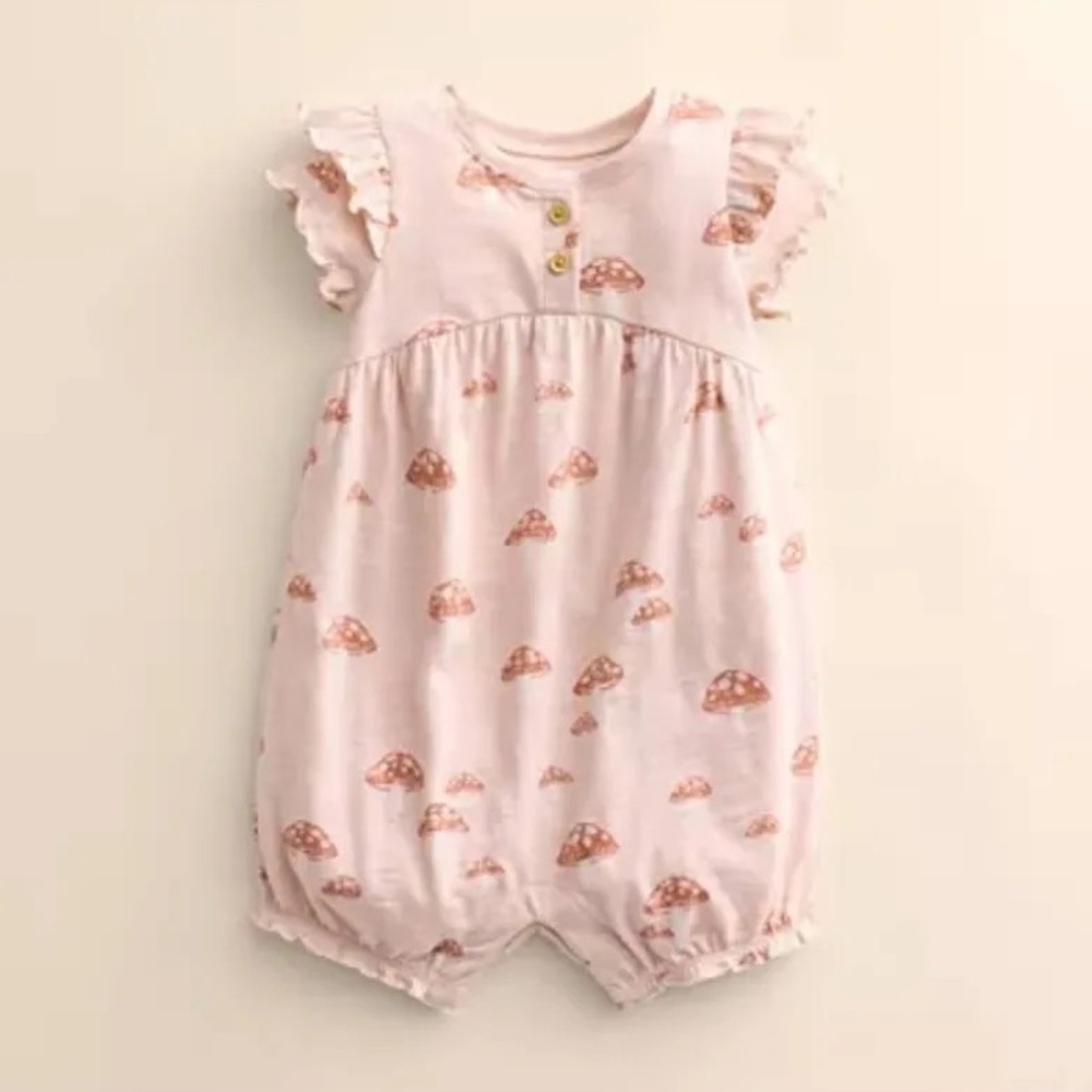 $12 ADD ON Zara Romper H&M Little Co. by Lauren Conrad Mushroom Pink 3M 6M 3-6M
